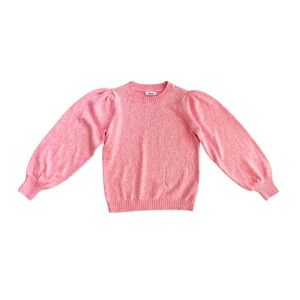 Gathered Shoulder Knit Pink Sweater